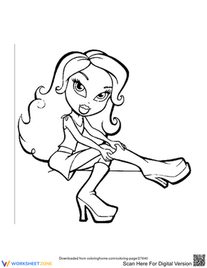 K-5 Bratz and Her Shoes — Printable No-Prep Worksheet