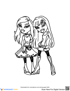 Beautiful Bratz Coloring Page | Essential Grade K-2