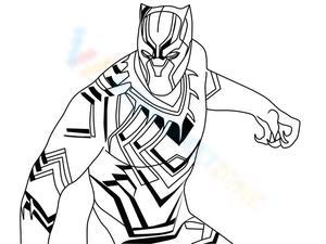 Black Panther Portrait Worksheet