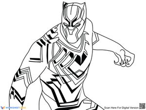 Black Panther Portrait Worksheet