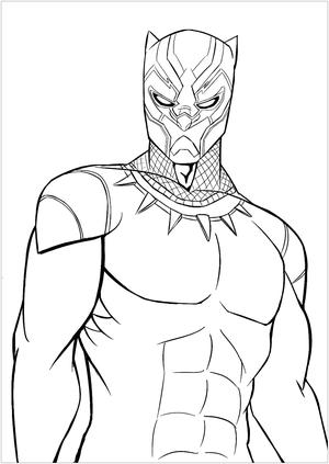 Brave Black Panther Coloring Page