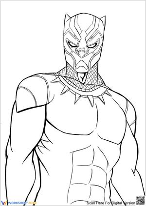 Brave Black Panther Coloring Page