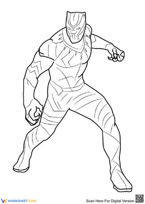 Cool Black Panther Educational Worksheet
