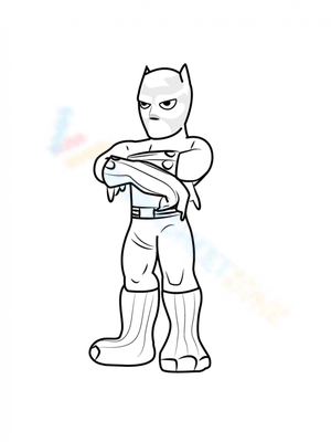 Black Panther Picture Coloring Worksheet