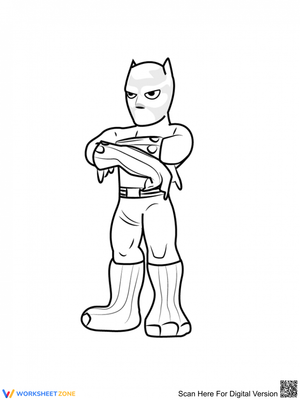 Black Panther Picture Coloring Worksheet