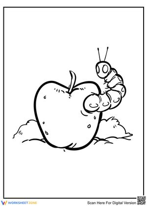 An apple and an insect