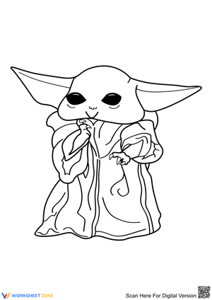 Happy Baby Yoda Fun Activity Sheet