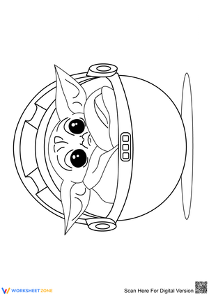 Lovely Baby Yoda Creative Worksheet