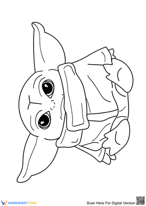 Baby Yoda Picture Coloring Page
