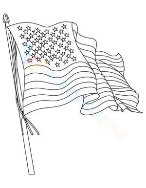 American flag in the wind