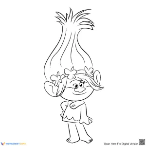 Happy Troll Coloring Activity Worksheet