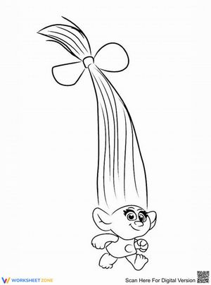 Troll Kid Coloring Fun Worksheet