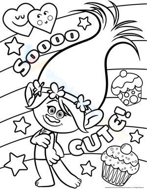 Cute Troll Coloring Activity Sheet