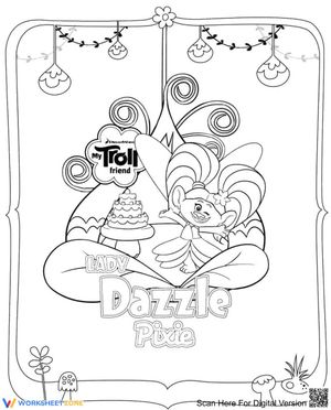 Lady Dazzle Coloring Fun Activity Sheet
