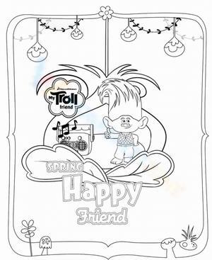 Happy Friend Coloring and Activity Sheet