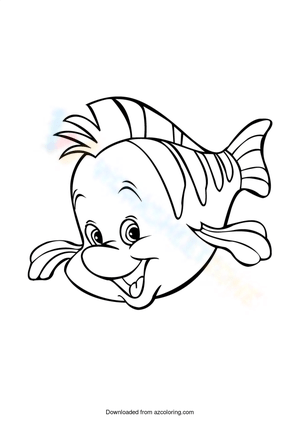 Happy Fish Coloring and Drawing Page