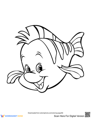 Happy Fish Coloring and Drawing Page