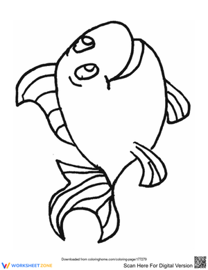 Smiley Fish Creative Drawing Worksheet