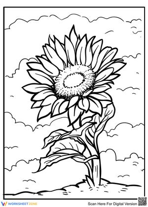 Sunflower in the wind