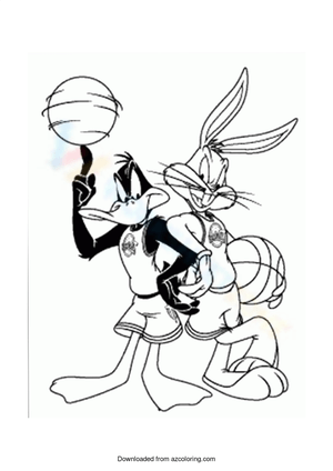 Looney Tunes Coloring Page | Basketball Stars