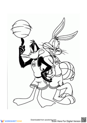 Looney Tunes Coloring Page | Basketball Stars