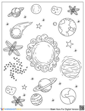 Solar System Coloring Worksheet | Grade 1 Essential