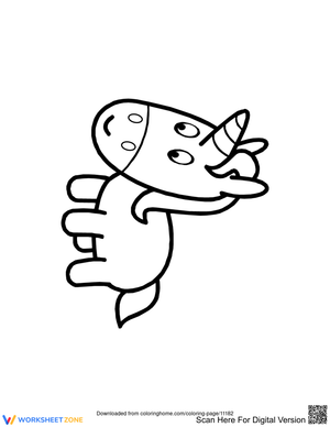 Funny Unicorn Coloring Page | Essential Printable