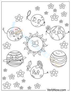 Cartoon solar system 