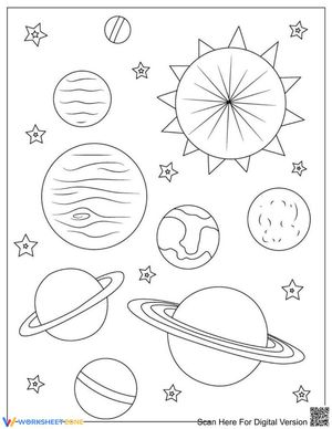 Solar System Coloring Worksheet | Essential Grade 1 Science