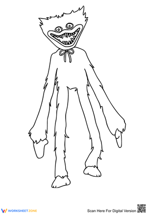 Venom Huggy Wuggy Coloring Activity