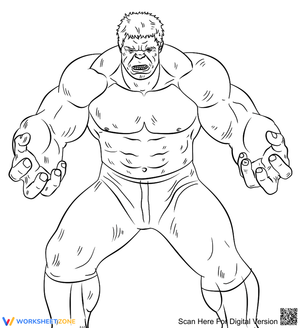 Zombie Hulk Spooky Worksheet