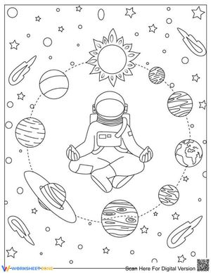 Solar system and a astronaut