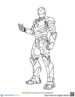 Full Body Iron Man Coloring Page