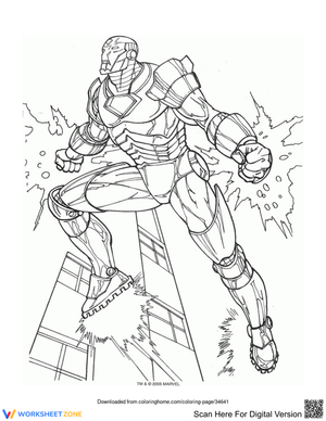 Fighting Iron Man Action Page