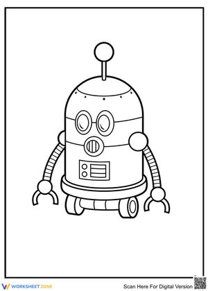 Weird Robot Coloring Page | Essential Grade K-5 Art