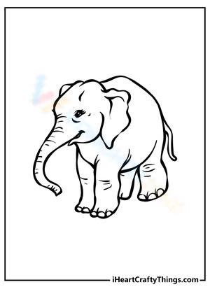 Angry Elephant Artistic Worksheet