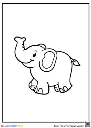 Adorable Little Elephant Drawing