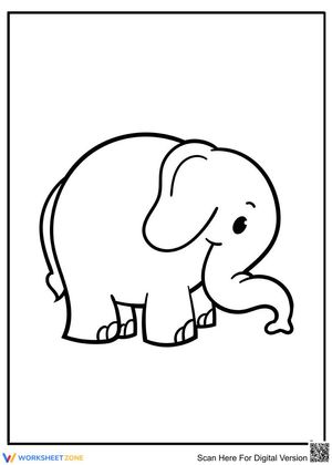 Little Elephant Creative Art Page