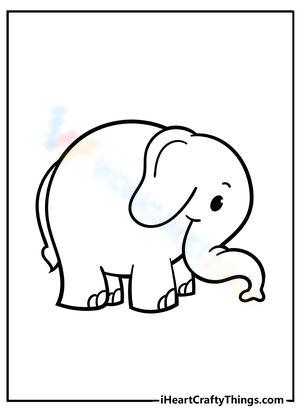 Little Elephant Creative Art Page