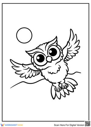 Flying baby owl