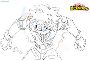 My Hero Academia Coloring Page | Izuku Midoriya