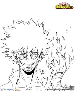 Dabi Character-Themed Worksheet