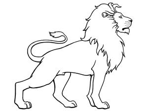 Explore with a Lion Picture Worksheet