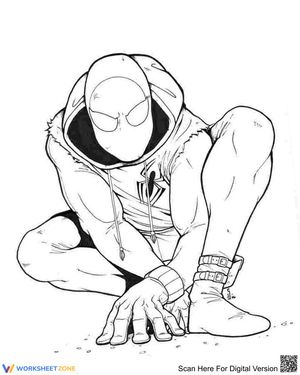 Miles Morales Sneaks Coloring Page | Essential K-5 Art