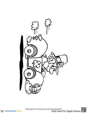 Leprechaun in a Car Activity Worksheet