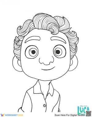 Printable Luca Paguro Coloring Page | Grade K-5 Art