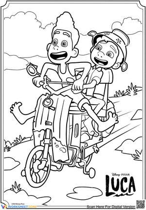 Luca and Alberto Vespa Scooter Sheets | Printable Fun