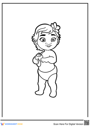 Baby Moana-Themed Creative Worksheet