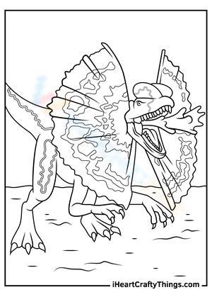 Dilophosaurus Dinosaur Coloring Page