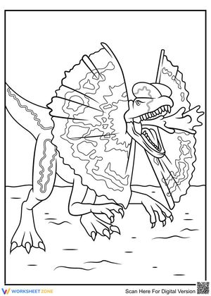 Dilophosaurus Dinosaur Coloring Page